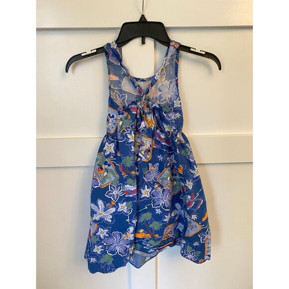 Disney‎ girls small sundress Tiki Holiday Mickey Donald Daisy Pluto Goofy Minnie - Picture 3 of 4